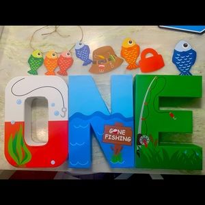 Fishing Themed First Birthday Decor Lot
